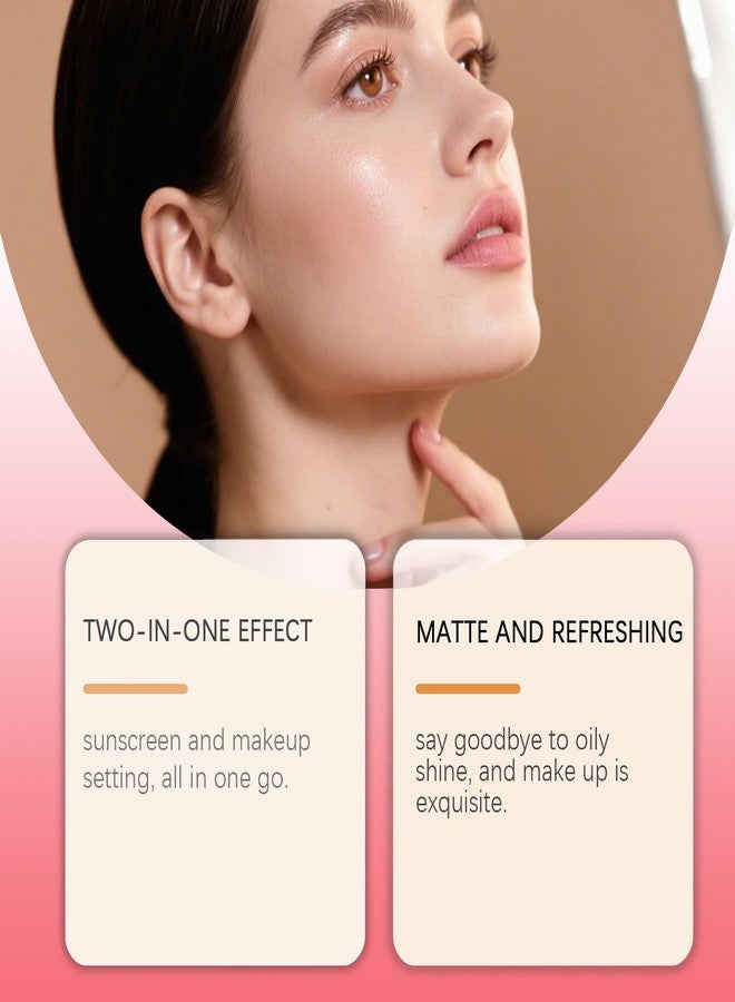 Lyjinbc Mineral Sunscreen Setting Powder, SPF 50 Transparent Brush Powder, Long-Lasting,Lightweight Breathable, Oil Control Natural Matte, Suitable for Face, Scalp & Hair - Image 3